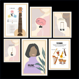 80 Music Classroom Display Posters (Minimalist, Boho-Style