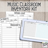 Music Classroom Inventory Kit (fully editable)
