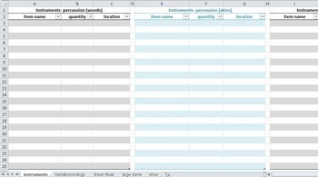 Music Classroom Inventory Kit (fully editable) by Organized Chaos Music