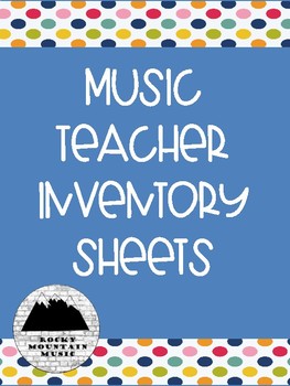Preview of Music Classroom Inventory Packet