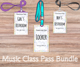 Music Classroom Pass Bundle