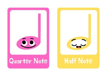 Preview of Music Classroom Resources : Eighth Note, Quarter Note, Half Note, Whole Note