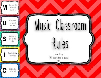 Preview of Music Classroom Rules