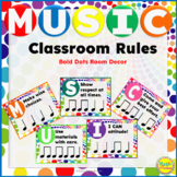 Music Classroom Rules - Bold Dot Room Decor