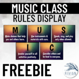 Music Classroom Rules Display