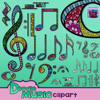 Preview of Music Doodle Clipart