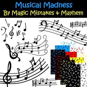 Preview of Music Clipart; Musical Madness {MMM Clipart}