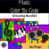 Music Color By Code Worksheets| Growing Bundle