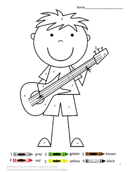 Download Color by Number Music,Fine Motor Skills, Special Education ...