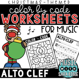Music Color by Code - Music Coloring - Alto Clef {Christma