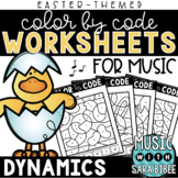 Music Color by Code - Music Coloring - Dynamics {Easter Theme}