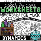 Music Color by Code - Music Coloring - Dynamics {Halloween Theme}