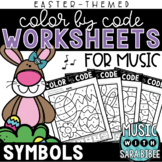 Music Color by Code - Music Coloring - Symbols {Easter Theme}