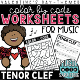 Music Color by Code - Music Coloring - Tenor Clef {Valenti