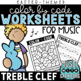 Music Color by Code - Music Coloring - Treble Clef {Easter Theme}