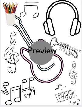 Preview of Music Coloring Page