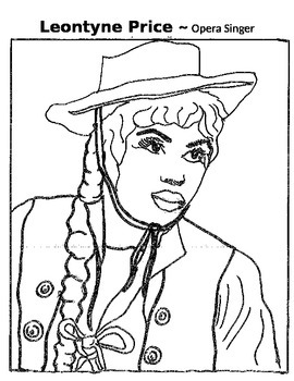 Preview of Music Coloring Page - Leontyne Price