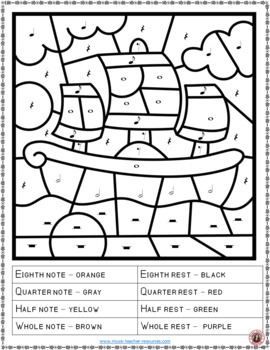 Music Coloring Pages: 15 PIRATE Themed Music Coloring Sheets | TpT
