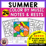 Music Coloring Pages - 24 SUMMER Coloring Sheets - Notes a
