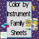 Music Coloring Pages: Color by Instrument Family