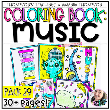 Preview of Music Coloring Pages | Music Early Finisher Activities | Coloring book