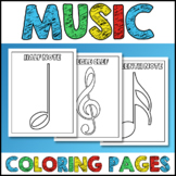Music Coloring Pages - Notes, Rests and Symbols - Coloring