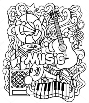 Preview of Music Coloring Sheet