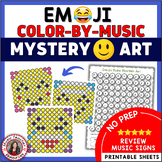 Music Coloring Sheets - 12 Smiley Faces Music Coloring Pag