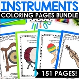 151 Musical Instruments Coloring Pages and Worksheets BUND