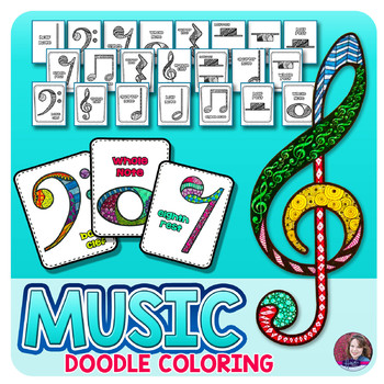 Preview of Music Coloring Pages (Music Notes)