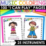 Musical Instrument Coloring Pages for Elementary Music Cla