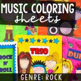 Music Coloring Sheets-Rock Theme