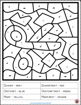 Music Colouring Pages: 15 SCHOOL Themed Music Colouring Sheets | TpT