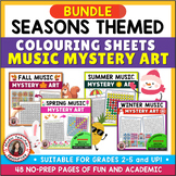 Music Colouring Pages - Seasons Colour by Music Code - Mus