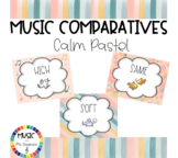 Music Comparatives/Opposites Posters Calm Pastel- English 