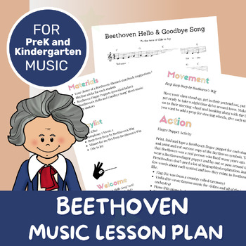 Preview of Music Composer Lesson Plan | Beethoven | Movement and Music Activities