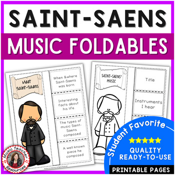 Preview of Music Composer SAINT-SAENS Biography Research and Listening Worksheets
