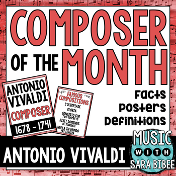 Preview of Music Composer of the Month: Antonio Vivaldi Bulletin Board Pack