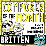 Music Composer of the Month: Benjamin Britten Bulletin Board Pack