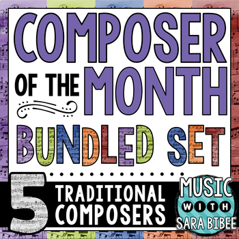 Preview of Music Composer of the Month- Bundle #2- Traditional Composers