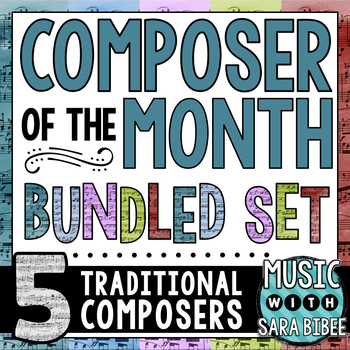 Preview of Music Composer of the Month- Bundle #3- Traditional Composers