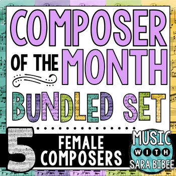 Preview of Music Composer of the Month- Famous Female Composers Bundle
