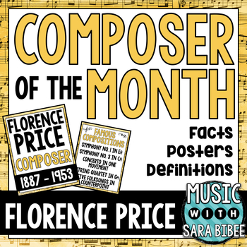 Preview of Music Composer of the Month: Florence Price Bulletin Board Pack