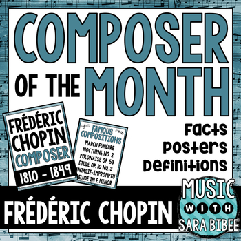 Preview of Music Composer of the Month: Frederic Chopin Bulletin Board Pack