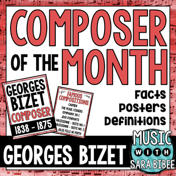 Preview of Music Composer of the Month: Georges Bizet Bulletin Board Pack