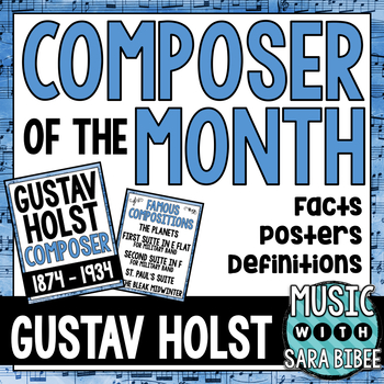 Preview of Music Composer of the Month: Gustav Holst Bulletin Board Pack