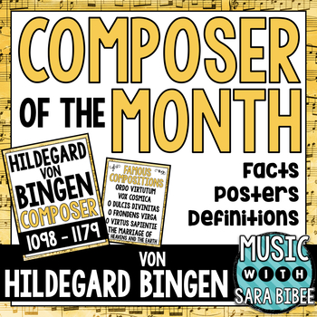Preview of Music Composer of the Month: Hildegard von Bingen Bulletin Board Pack