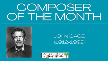 Preview of Music Composer of the Month - John Cage