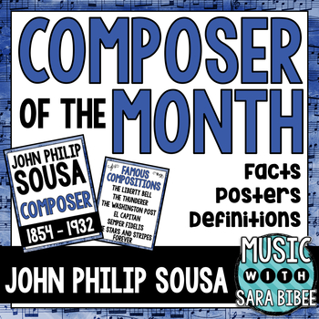 Preview of Music Composer of the Month: John Philip Sousa Bulletin Board Pack