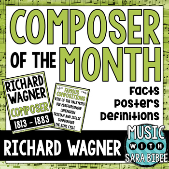 Preview of Music Composer of the Month: Richard Wagner Bulletin Board Pack